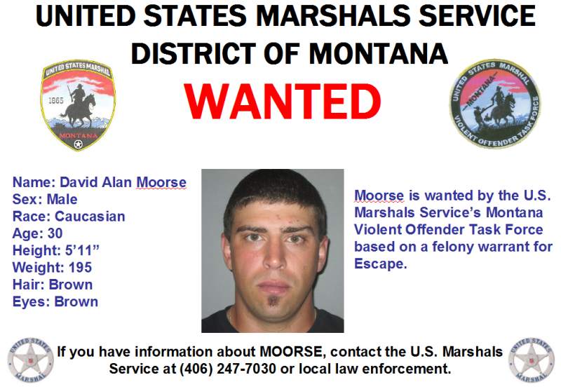 BOLO Alert - Wanted In Montana: David Alan Moorse