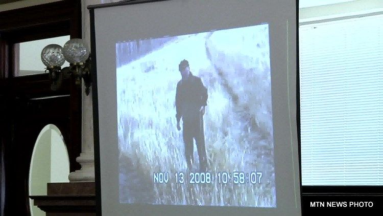 Clayton Perry, a big game hunter from Power, told the court about three encounters he and a group of hunters had with Campbell in 2008, including one meeting that Perry videotaped.
